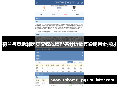 荷兰与奥地利历史交锋战绩排名分析及其影响因素探讨